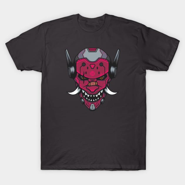 Futuristic Hannya Mask T-Shirt by Zildareds